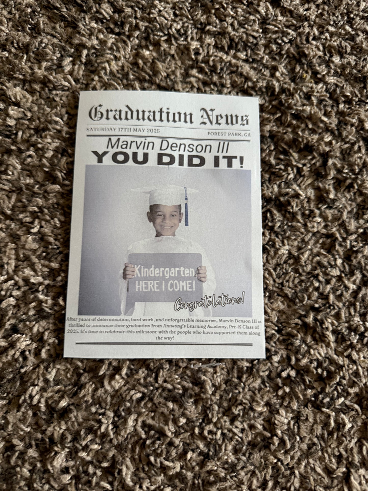 Newspaper Invitations